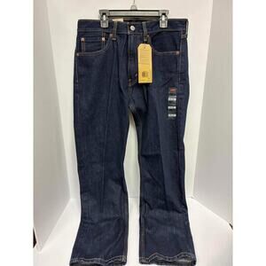 Mens Levi 505 Jeans 32x30 Straight Leg Dk Blue Wash NWT